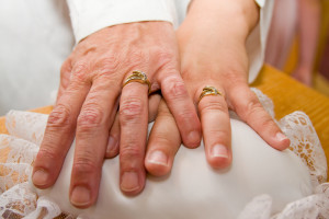 couple renewing their vows in the Smoky Mountains