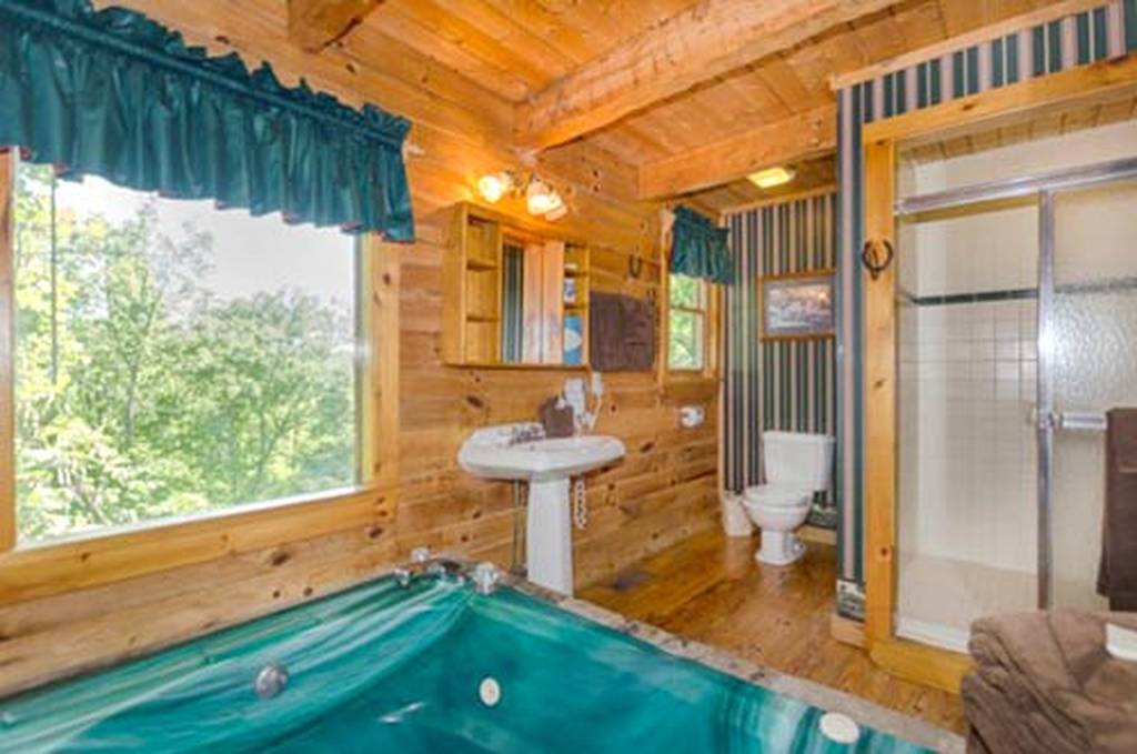 Jacuzzi tub in bathroom