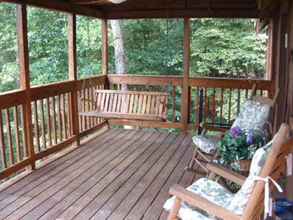 Relax in the Porch Swing or Log Rockers